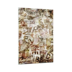 Glass picture - Jumbled up Words - 80x120 cm