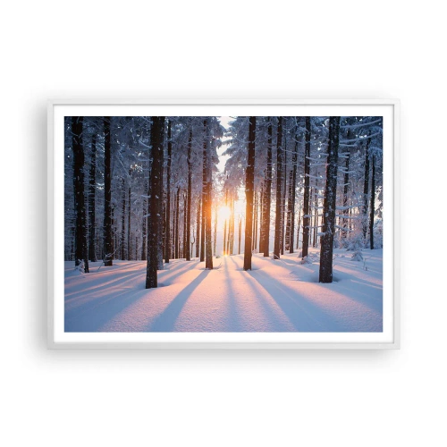 Poster in white frmae - Clearly Black on White - 100x70 cm