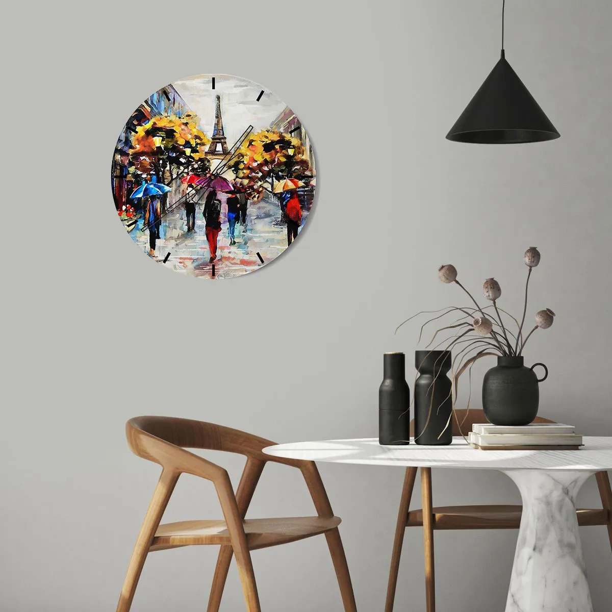 Wall clock - Clock on glass - Especially Beautiful in Autumn - 40x40 cm