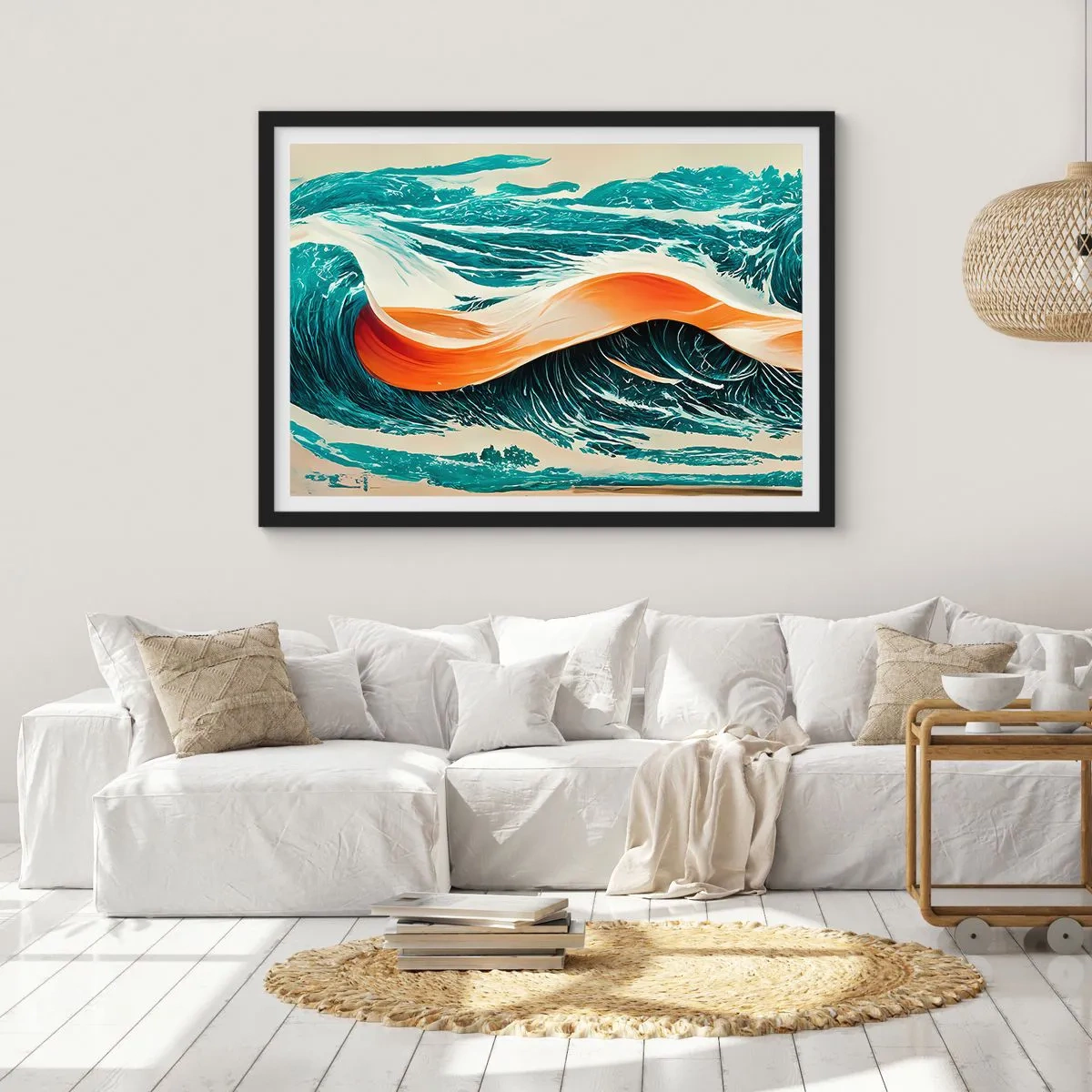 Poster in black frame - Surfer's Dream - 40x30 cm