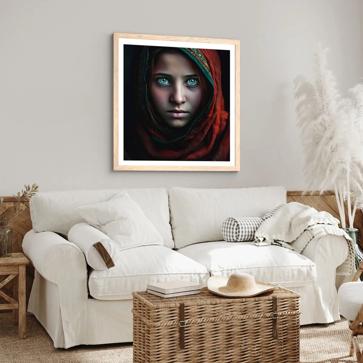 Poster in light oak frame - Eastern Princess - 60x60 cm