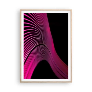 Poster in light oak frame - Alley of Light - 70x100 cm