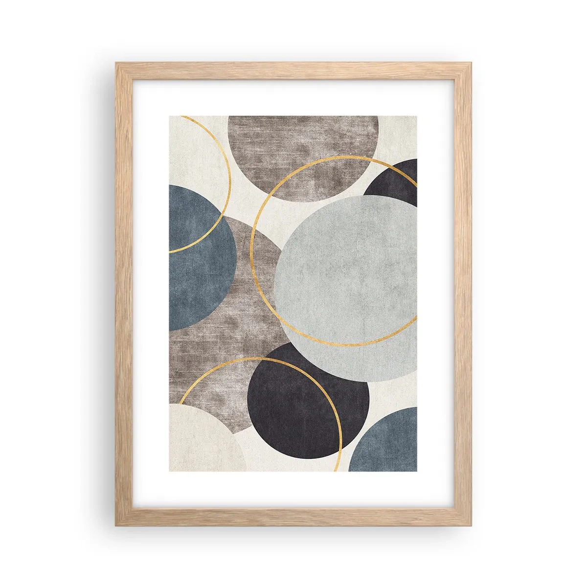 Poster in light oak frame - Wheel after Wheel - 30x40 cm