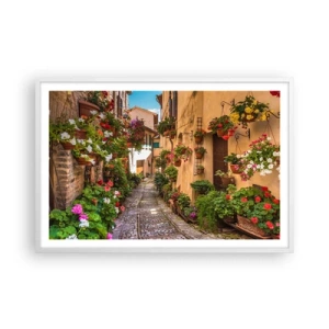 Poster in white frmae - Italian Back Street - 91x61 cm