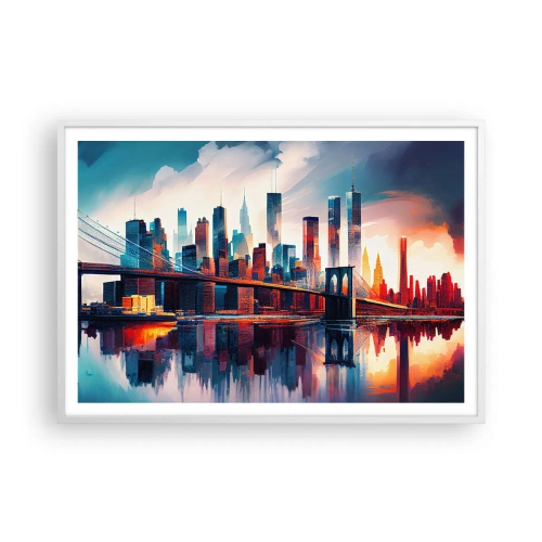 Poster in white frmae - Fabulous New York - 100x70 cm