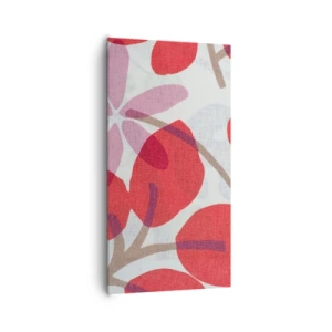 Canvas picture - Flower Composition in Pink - 65x120 cm