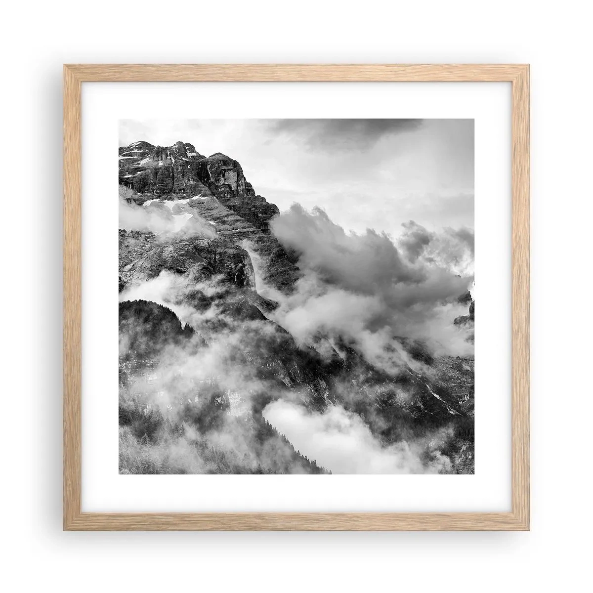 Poster in light oak frame - Beautiful and Cruel - 40x40 cm