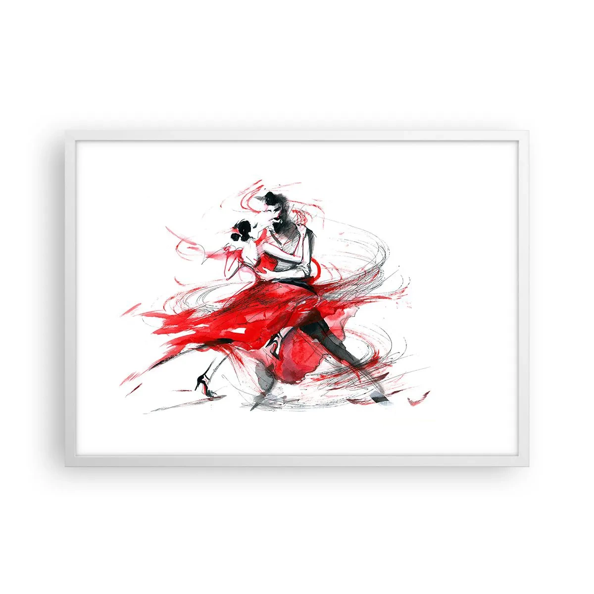 Poster in white frmae - Tango - Rhythm of Passion - 70x50 cm