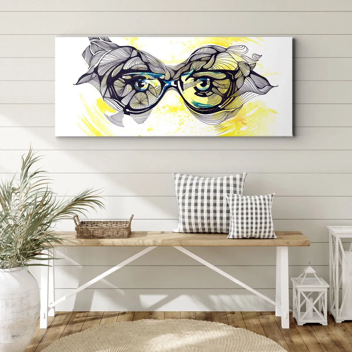 Canvas picture - Through Blue Glasses - 100x40 cm