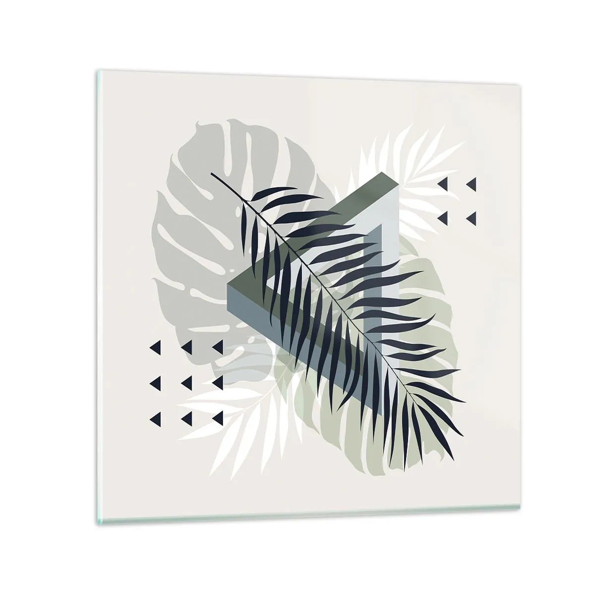Glass picture - Nature and Geometry - Two Orders? - 30x30 cm