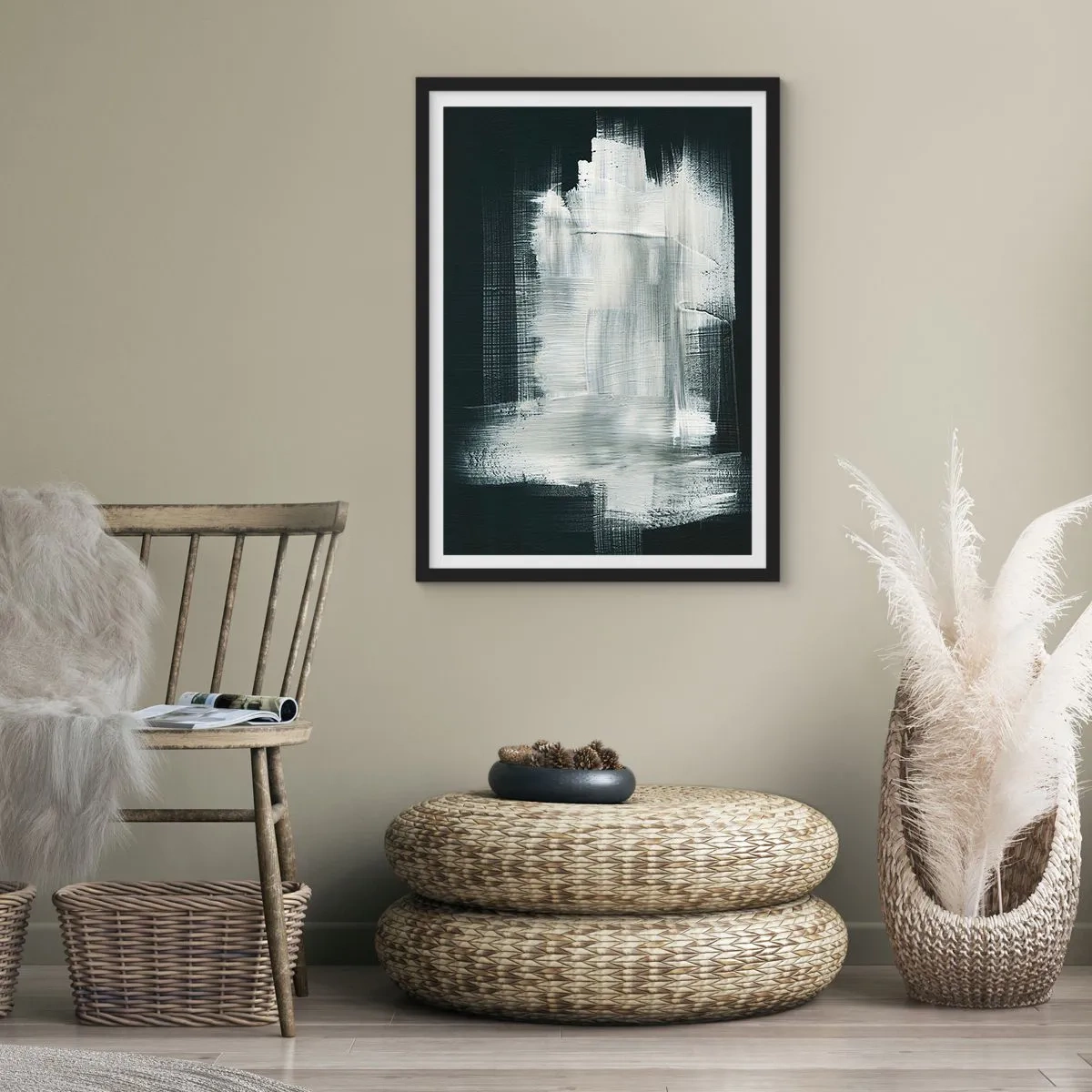 Poster in black frame - Woven from the Vertical and the Horizontal - 61x91 cm