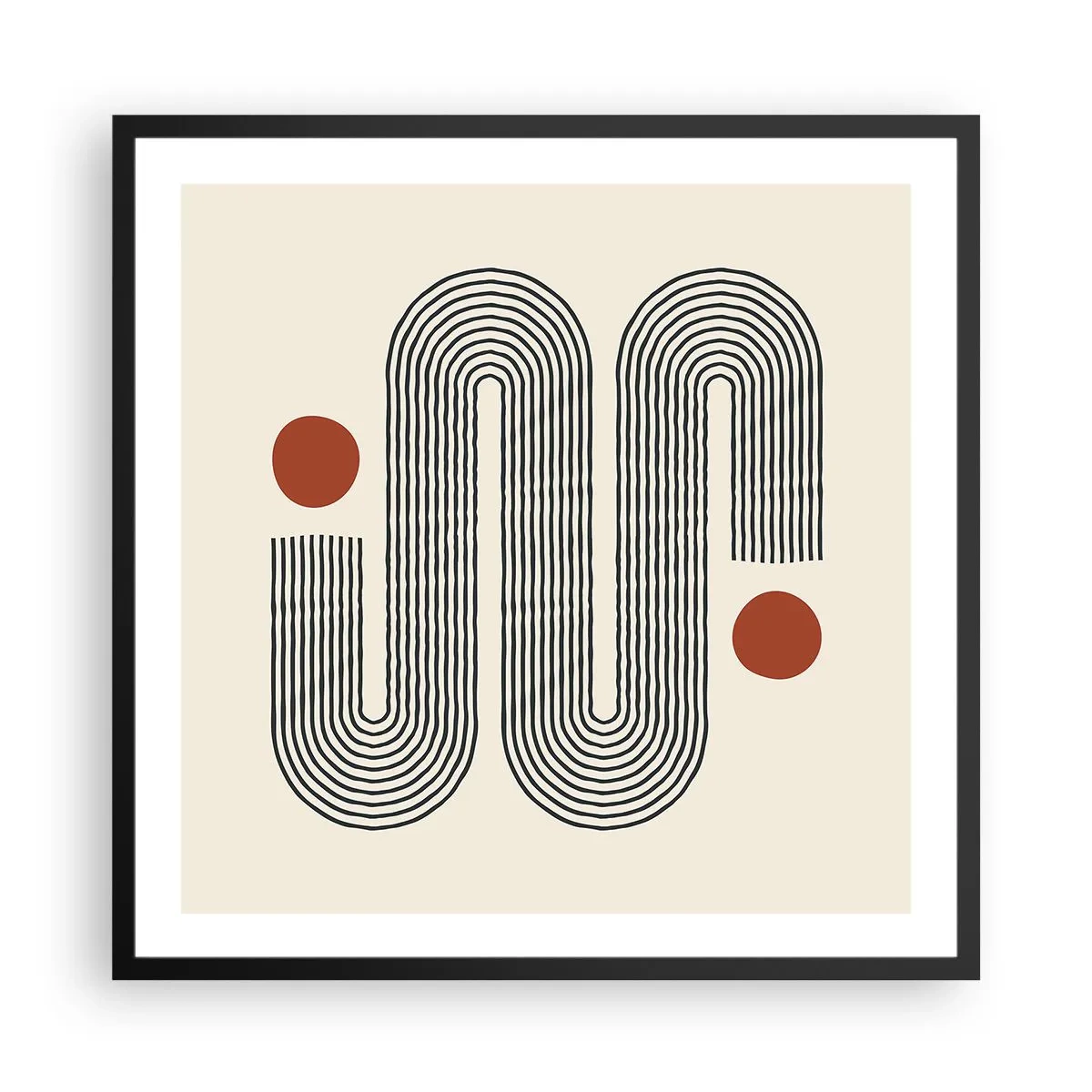Poster in black frame - From Beginning till the End - 60x60 cm