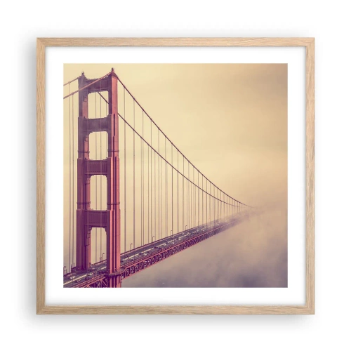 Poster in light oak frame - Between Heaven and Earth - 50x50 cm
