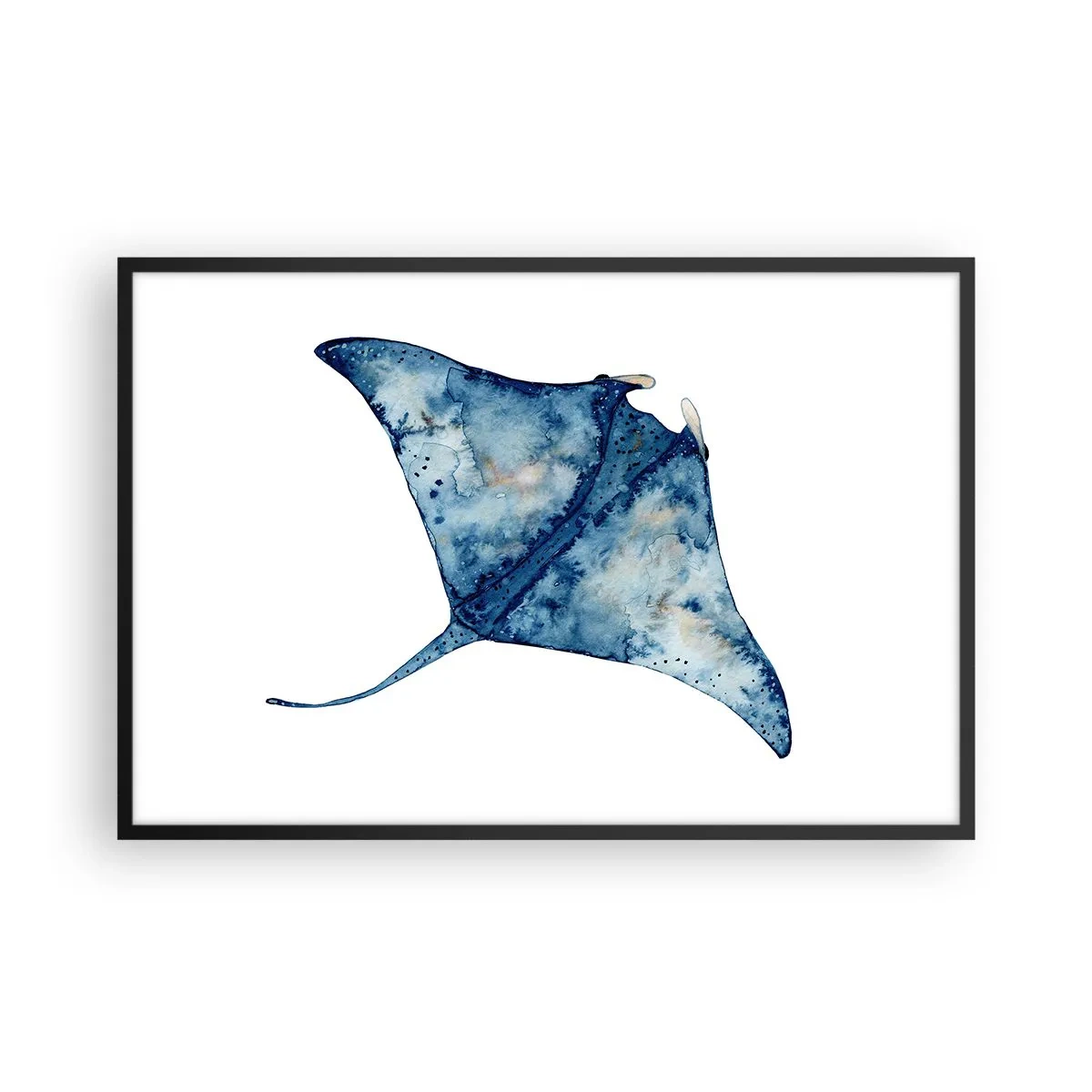 Poster in black frame - Life In Blue - 91x61 cm