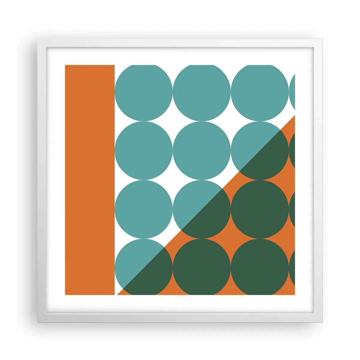 Poster in white frmae - Upwards and Diagonally - 50x50 cm