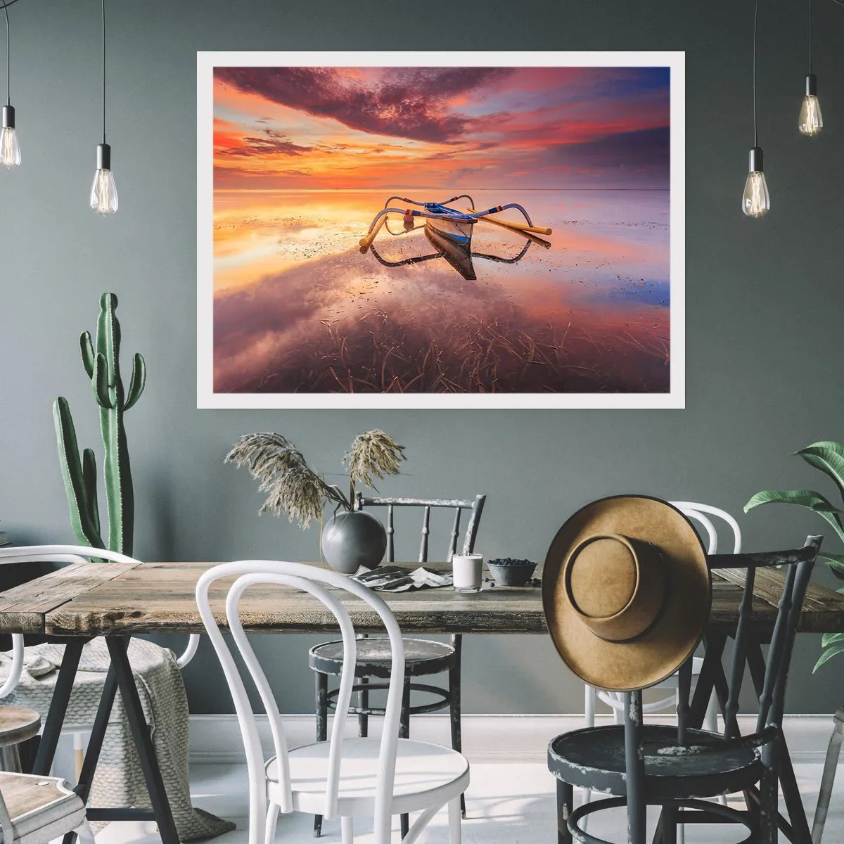 Poster - Tranquility of Tropical Evening - 91x61 cm