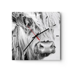 Wall clock - Clock on glass - Scottish Wilderness - 30x30 cm