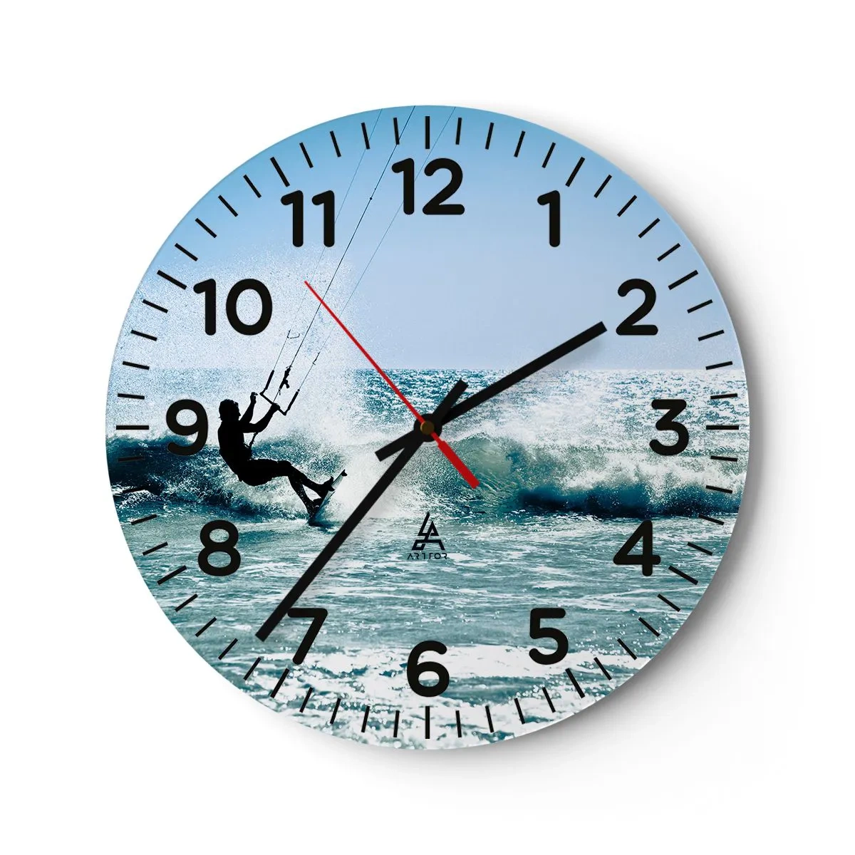 Wall clock - Clock on glass - Let You Be Carried Away - 40x40 cm