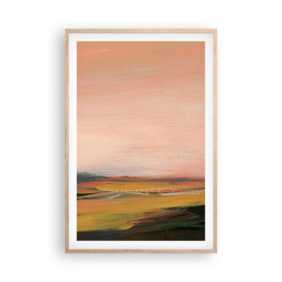 Poster in light oak frame - In Pink Tones - 61x91 cm