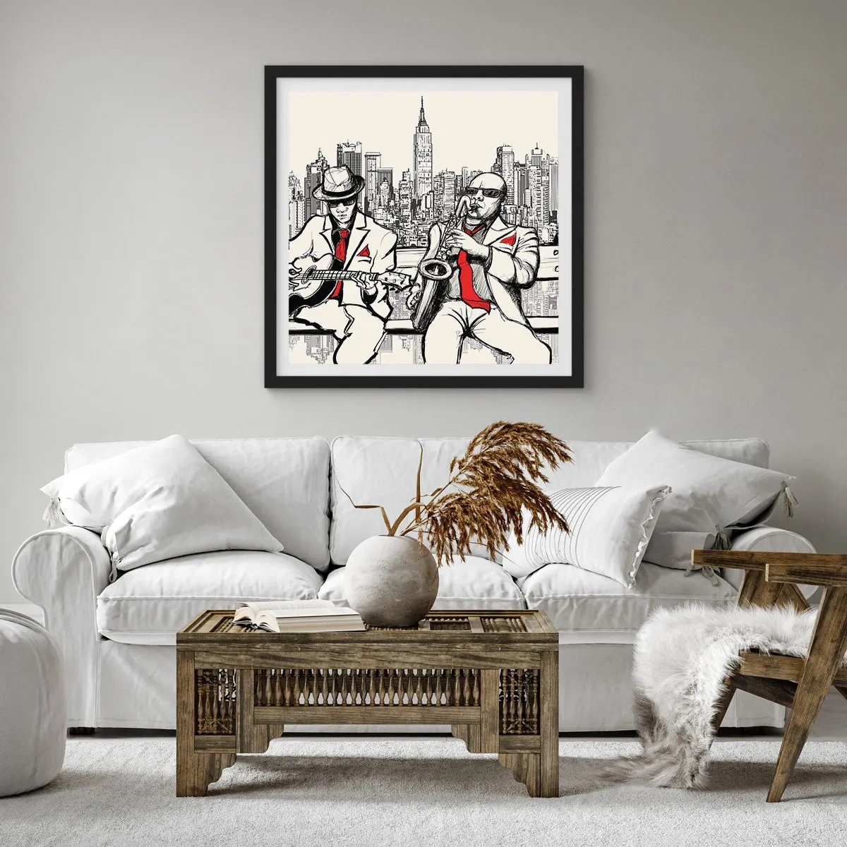 Poster in black frame - New York Improvisation - 60x60 cm
