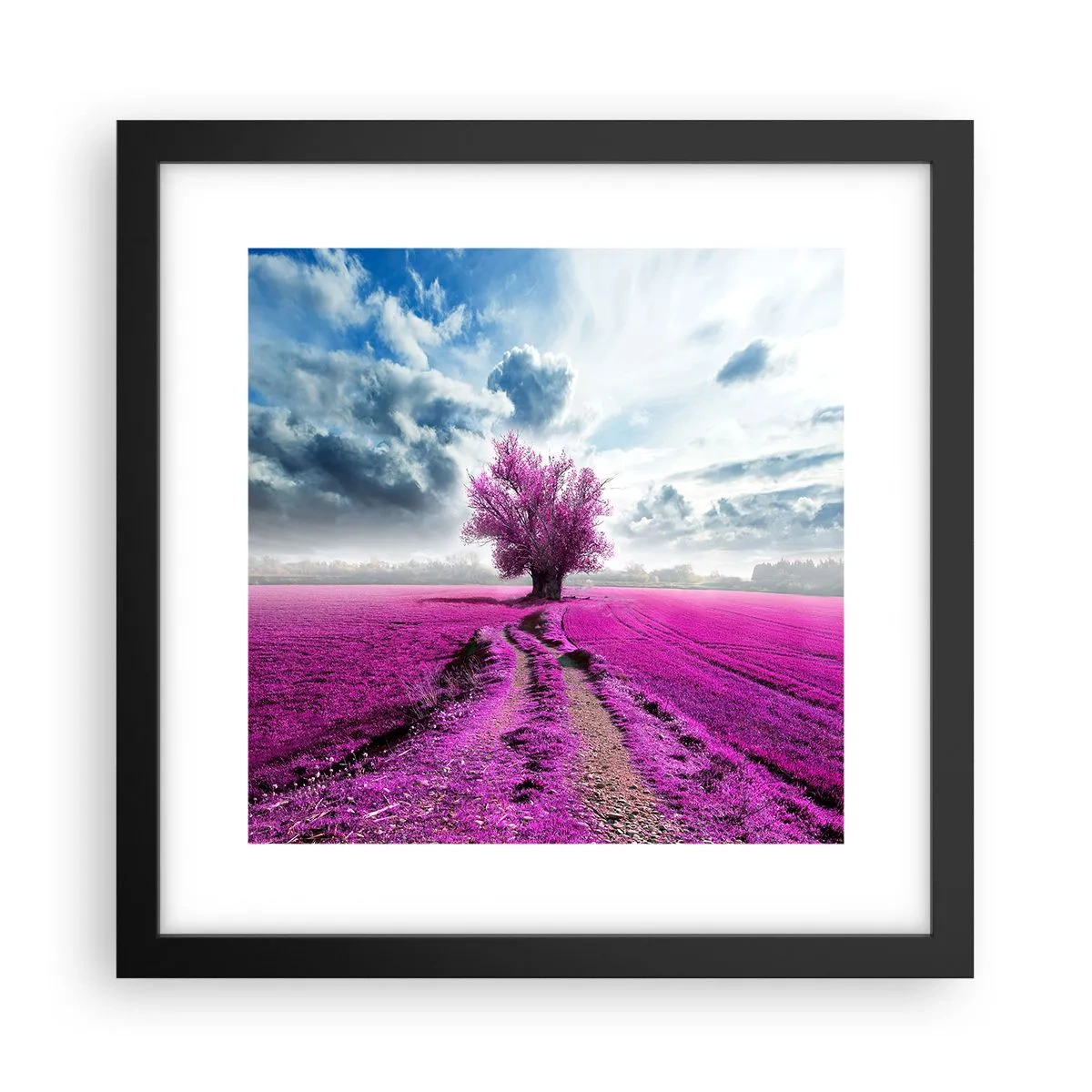 Poster in black frame - Heathland Charm - 30x30 cm