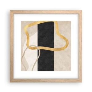 Poster in light oak frame - Shapes in Loops - 30x30 cm