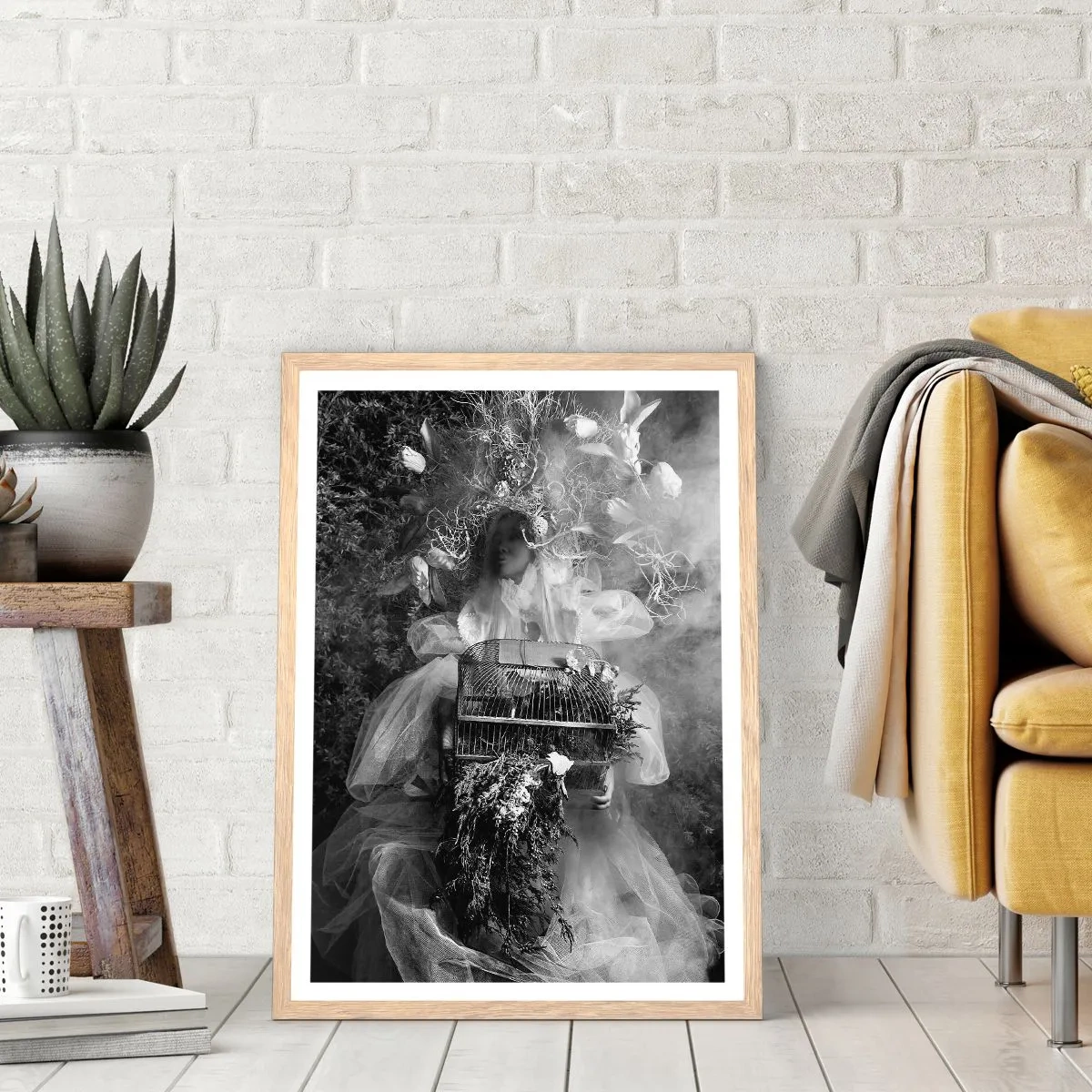 Poster in light oak frame - Mother Nature - 40x50 cm