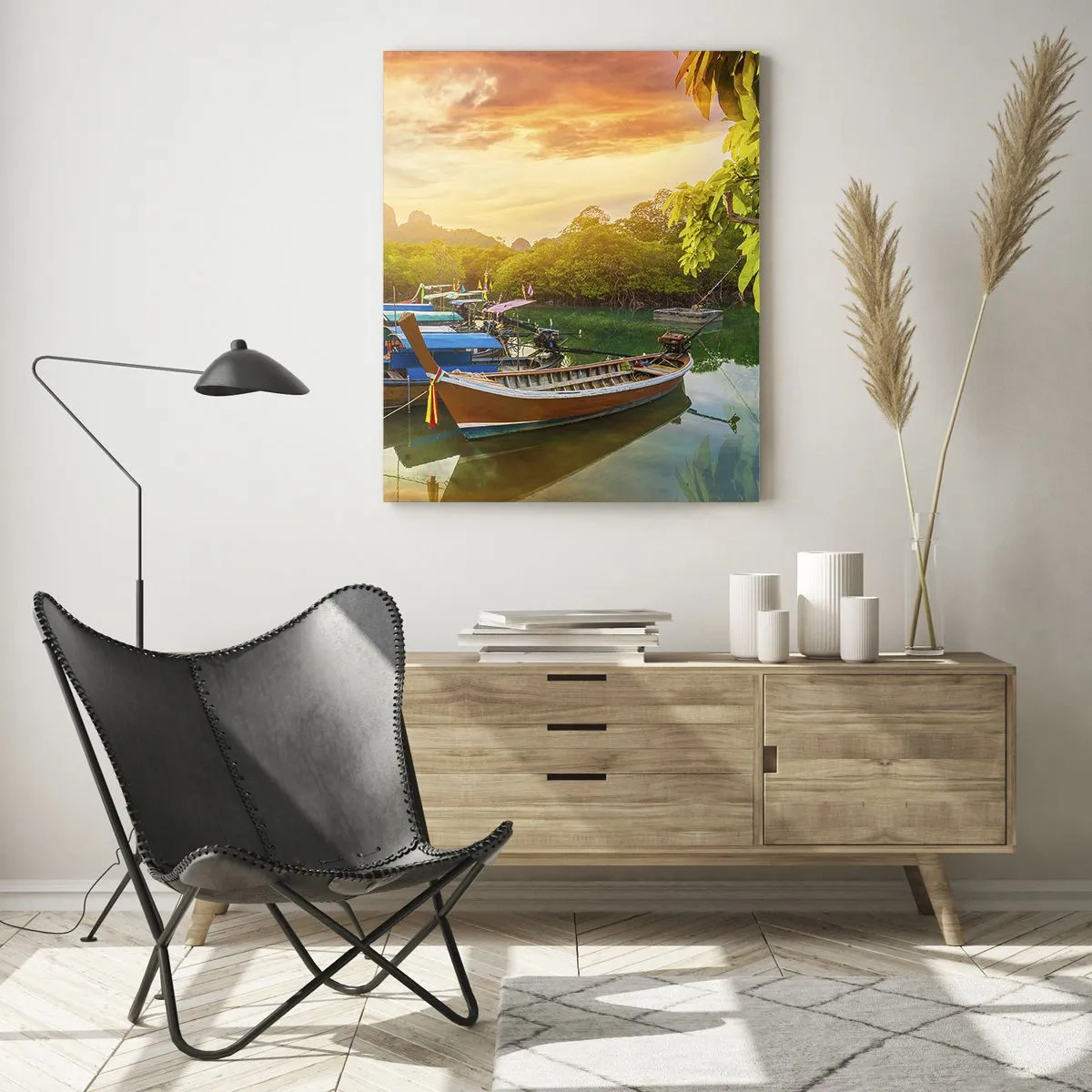 Glass picture - At the Start of a Busy Day - 70x100 cm