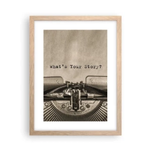 Poster in light oak frame - Tell Me  - 30x40 cm