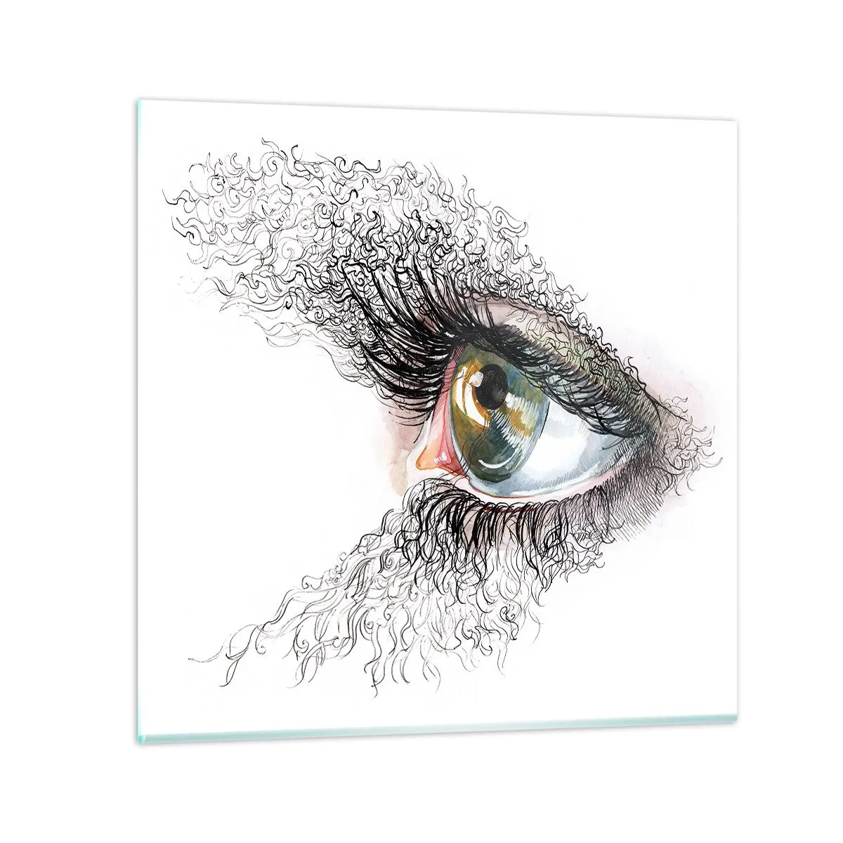 Glass picture - Look straight into the Soul - 30x30 cm