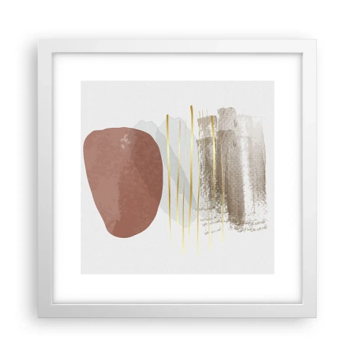 Poster in white frmae - Abstract Colonnade - 30x30 cm