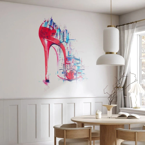 Self-Adhesive Photo Wallpaper Deluxe Sticker - Big City Elegance - Abstraction, Architecture, Women's Shoes - 150x105 cm