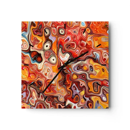 Wall clock - Clock on glass - If Nuts Dissolved in Honey - 30x30 cm