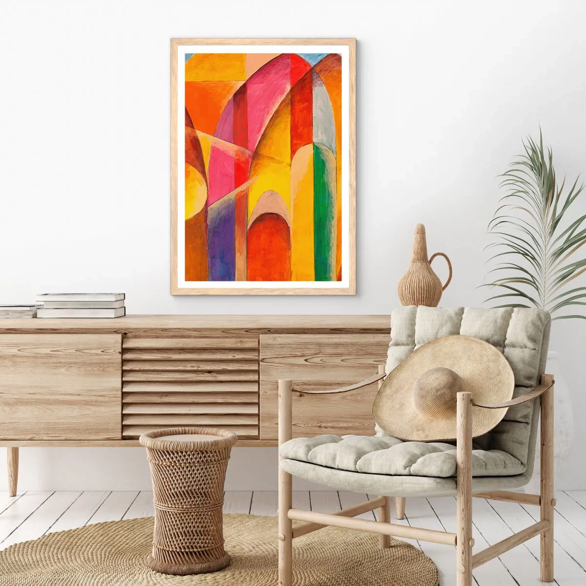 Poster in light oak frame - Cathedral of the Sun - 50x70 cm