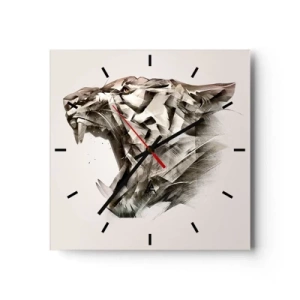 Wall clock - Clock on glass - You Know Who Is in Charge - 30x30 cm