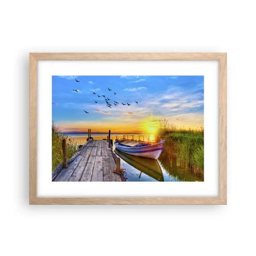 Poster in light oak frame - Goodbye, See You tomorrow - 40x30 cm