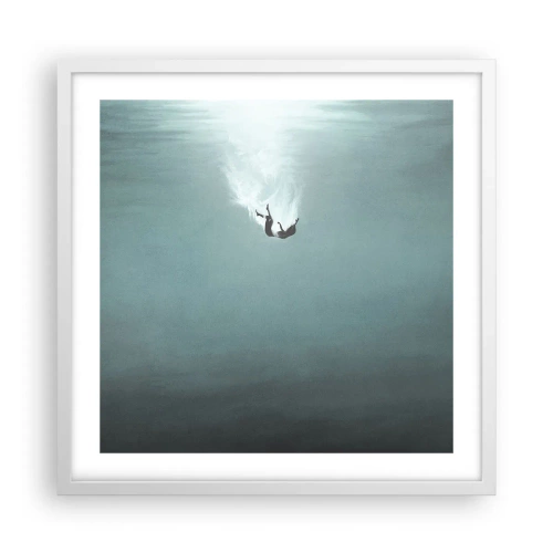 Poster in white frmae - In the Arms of the Ocean - 50x50 cm