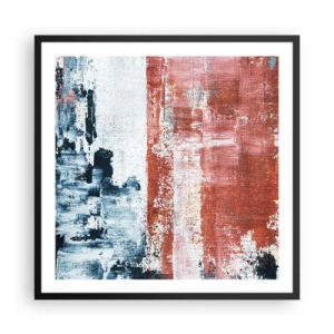 Poster in black frame - Abstract Fifty Fifty - 60x60 cm