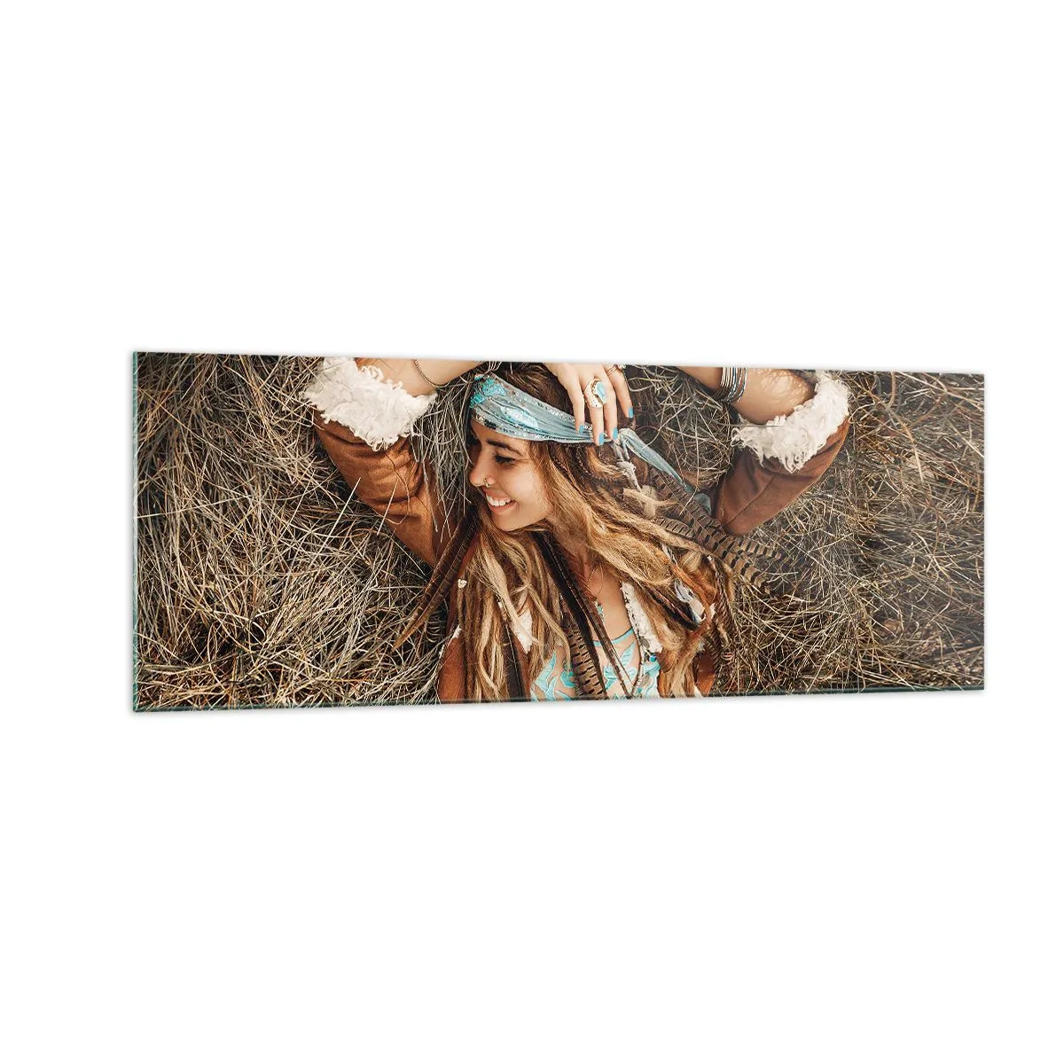 Glass picture - On the Way to the Summer of Love - 140x50 cm