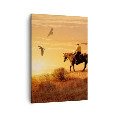 Canvas picture - Alone through the Prairie - 50x70 cm