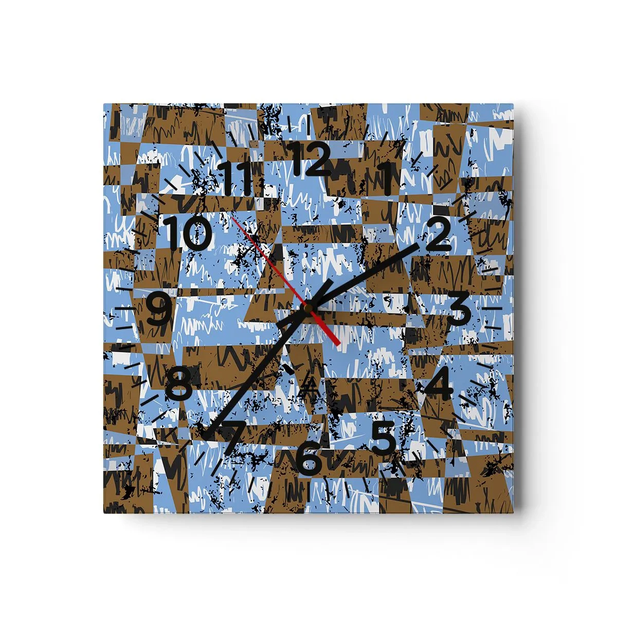 Wall clock - Clock on glass - No Folklore Cutout - 30x30 cm