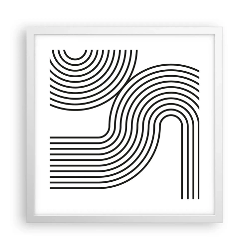 Poster in white frmae - On the Curve - 40x40 cm