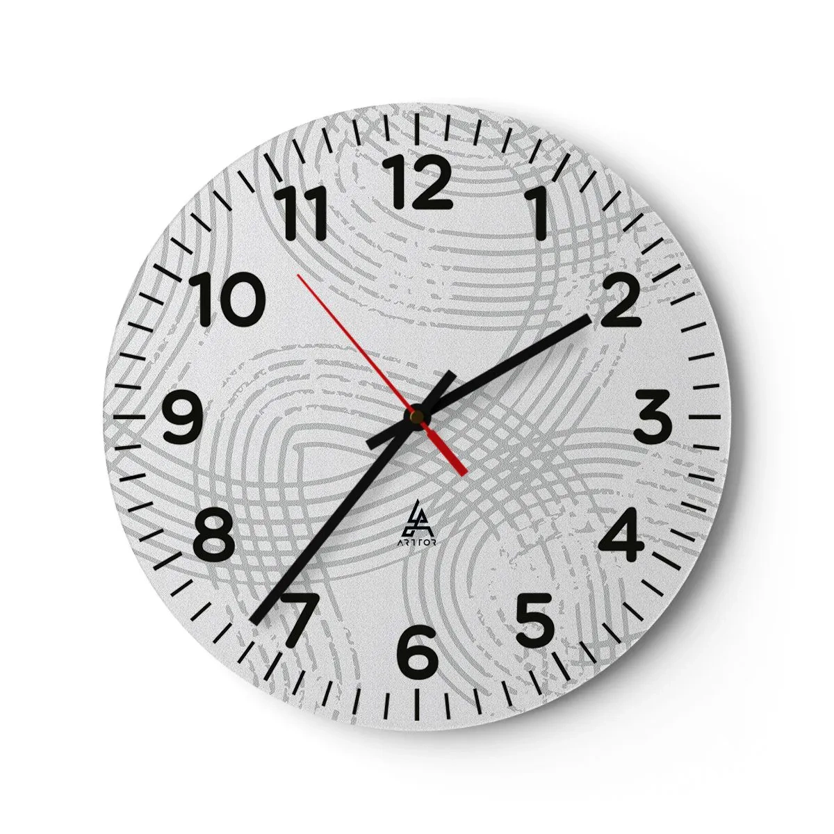 Wall clock - Clock on glass - No Straight Line - 30x30 cm