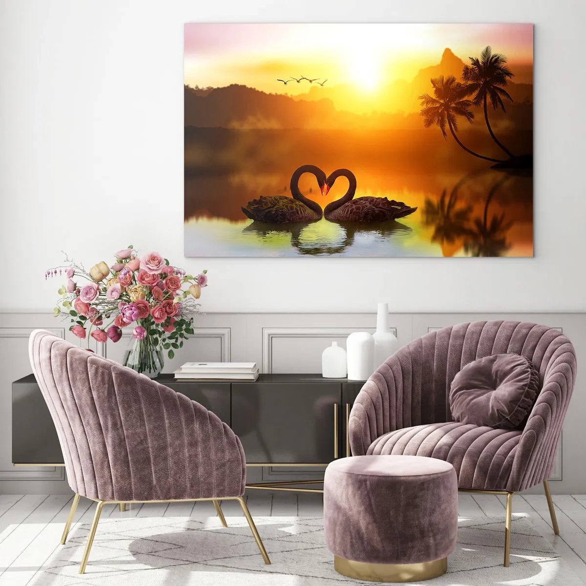Glass picture - Paired up - 120x80 cm