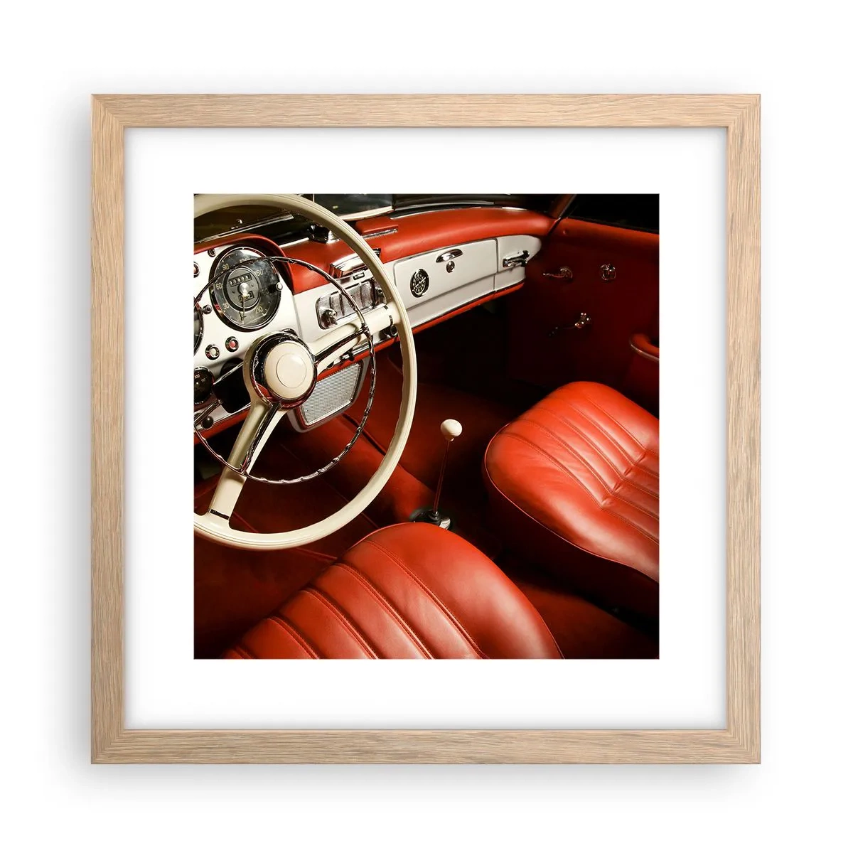 Poster in light oak frame - Luxury Vintage Style - 30x30 cm
