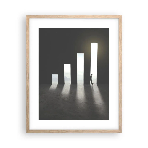Poster in light oak frame - Success - Impression - 40x50 cm