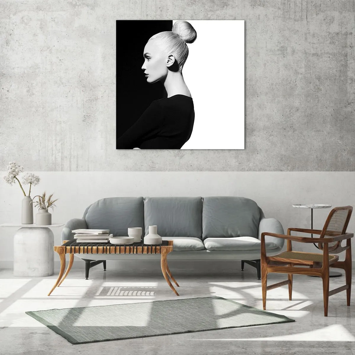 Glass picture - Simply a Woman - 70x70 cm