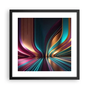 Poster in black frame - Architecture of Light - 40x40 cm