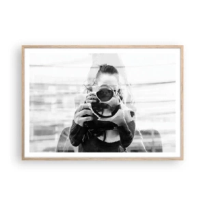 Poster in light oak frame - Creator and the Creation - 100x70 cm