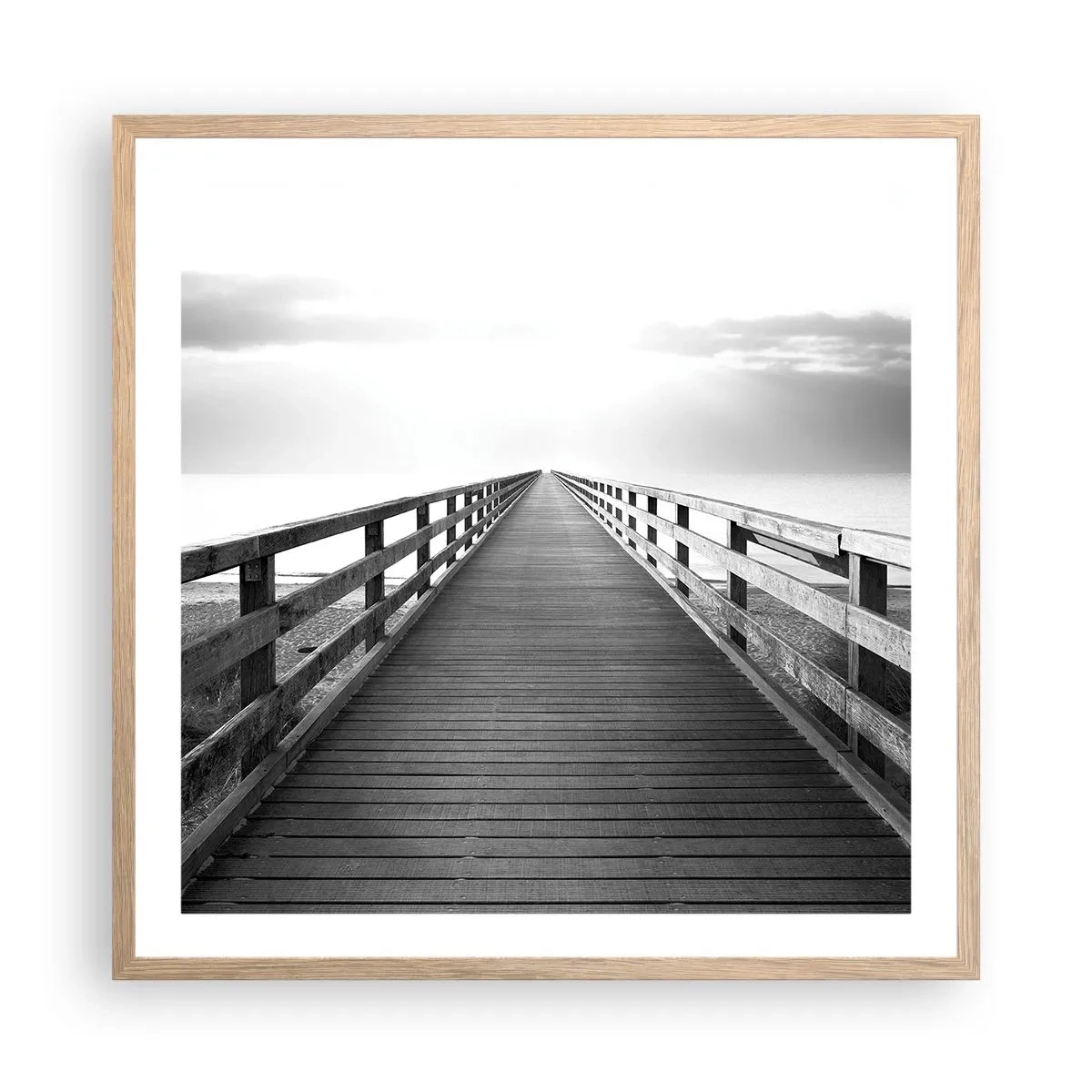 Poster in light oak frame - In the Distance… - 60x60 cm